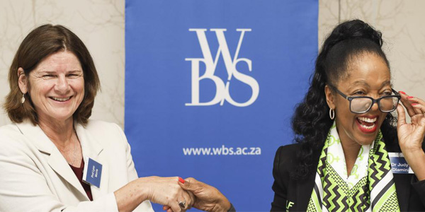 Professor Lynn Morris and Chancellor Judy Dlamini